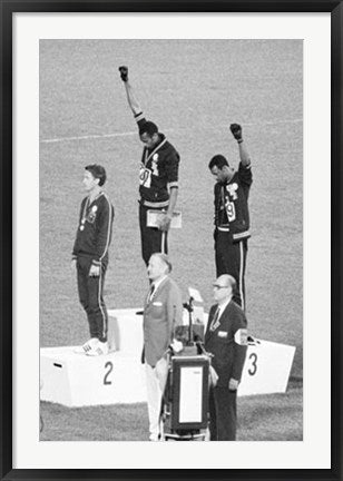 Framed Art Black Power Olympic Medalists, Mexico City, 1968 