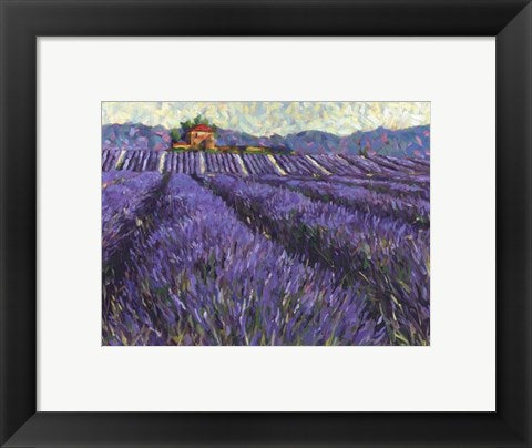 Framed Art Lavender Fields I by Lorraine Westwood | 9 1/2 x 11 3/4