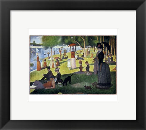 Framed Art Sunday Afternoon on the Island of La Grand Jatte by Georges Seurat