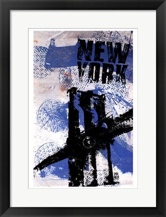 Framed Art NYC (Blue) by Bobby Hill | 20 x 14