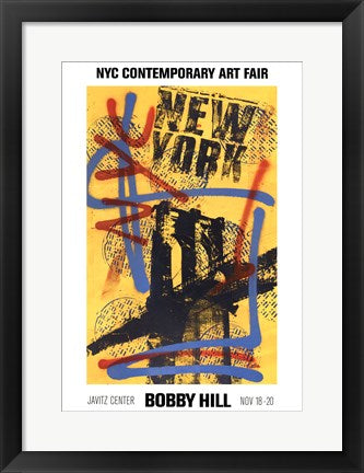 Framed Art NYC (Yellow) by Bobby Hill | 20 x 14