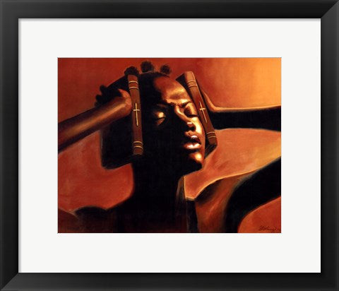 Framed Art Hear No Evil (female) by Sterling Brown | 11 x 14