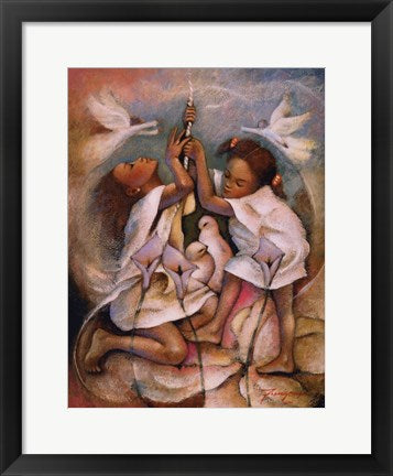 Framed Art Ringbell Heaven by Essud Fungcap | 18 x 14