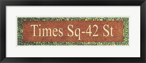 Framed Art Times Square - 42nd Street Subway Sign by Phil Maier