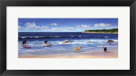 Framed Art Hot Dogs Surf by Carol Saxe | 8 1/2 x 20 1/2