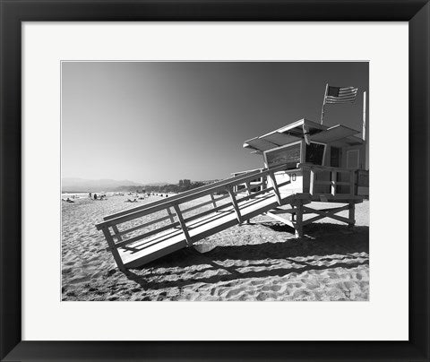 Framed Art California Lifeguard Stand 14 x 18 1/4