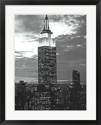 Framed Art Empire State Evening 24 1/2 x 18 1/2