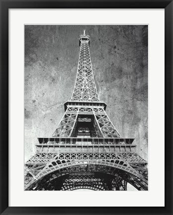 Framed Art Eiffel Tower Retro 24 1/2 x 18 1/2