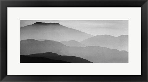 Framed Art Mountain Ridges 8 x 20