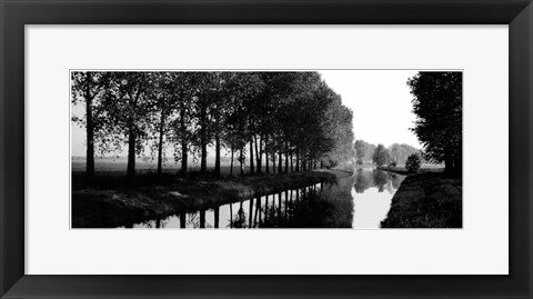 Framed Art Basque Canal 8 x 20