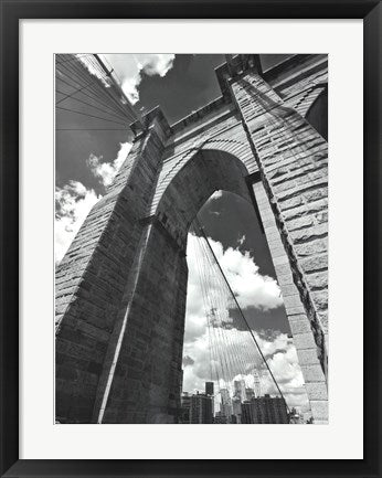 Framed Art Brooklyn Bridge Arch 24 1/2 x 18 1/2