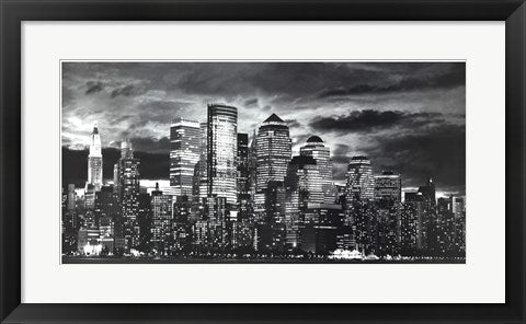 Framed Art Manhattan Night Light I 12 1/2 x 24 1/2