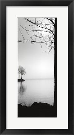 Framed Art Island in the Mist 20 x 8