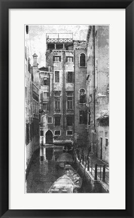 Framed Art Venetian Canal 24 1/2 x 12 1/2