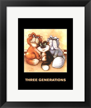 Framed Art Three Generations by Kourosh | 14 x 11