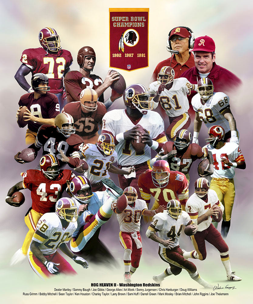 Gregory-Hog Heaven II Washington Redskins 24 x 20 Wall Art Print