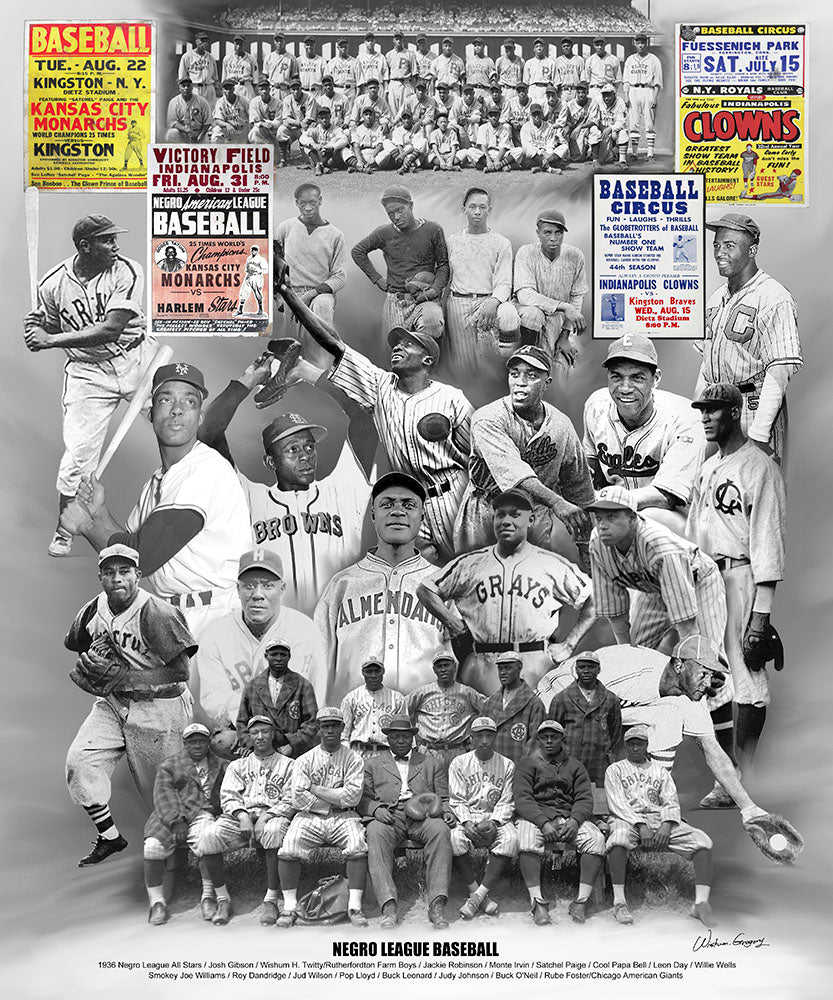 Negro League Baseball art print 24 x 20 inches by Wishum Gregory