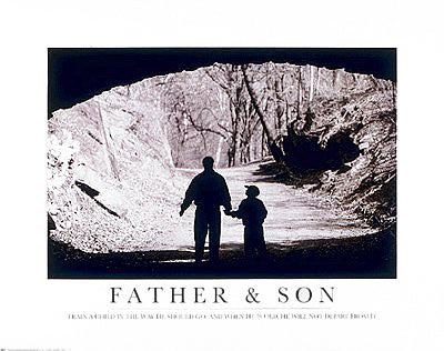 Framed Art Father and Son 22 x 28