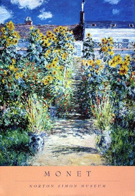 Framed Art The Artist's Garden by Claude Monet | 40 x 28