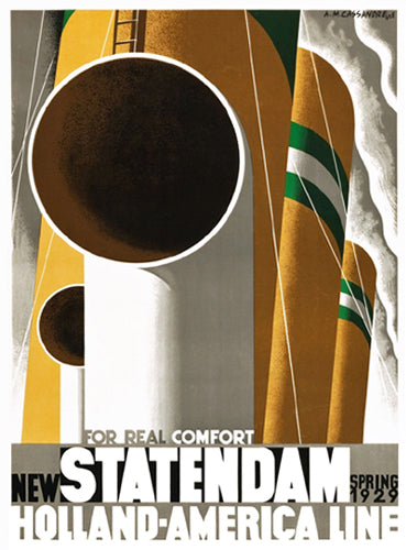 Statendam by Adolphe Mouron Cassandre | 32 1/2 x 24 Fine Art Print