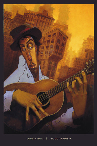 El Guitarrista by Justin Bua | 36 x 24 Fine Art Print
