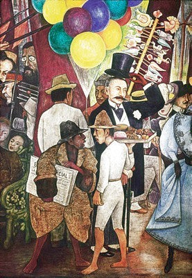 Dream of a Sunday (Detail, Street Vendors) by Diego Rivera