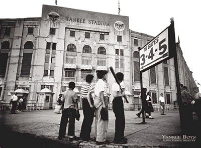 Yankee Boys, Yankee Stadium, Bronx NY by Corbis Archive