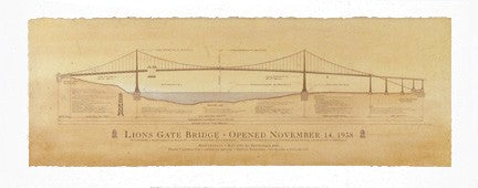 Lions Gate Bridge by Joseph Boquiren | 13 x 33 Fine Art Print