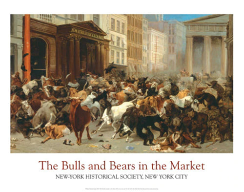 Framed Art The Bulls and Bears in the Market by William Holbrook Beard
