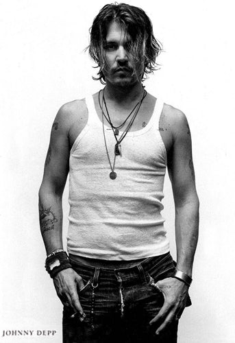 Framed Art Johnny Depp: Portrait 36 x 24