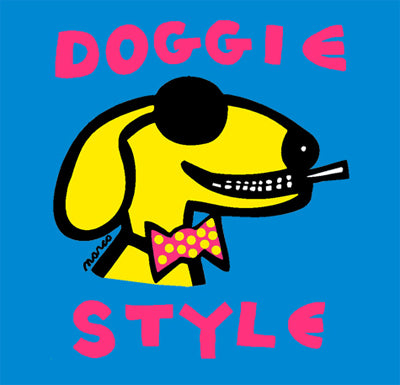 Doggie Style (Blue, small) by Peter Marco | 8 x 8 Fine Art Print