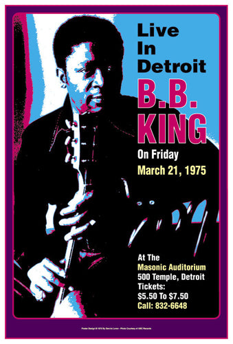 B.B. King, Masonic Auditorium, Detroit, 1974 by Dennis Loren