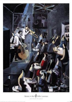 Woman in Red by Didier Lourenco | 27 1/2 x 20 Fine Art Print