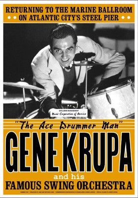 Gene Krupa, Atlantic City, 1941 Wall Art | 24 x 17 Fine Art Print