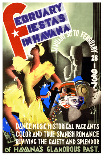 February Fiestas in Havana, 1937 Wall Art | 26 3/4 x 17 7/8 Fine Art Print