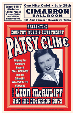 Patsy Cline, Tulsa, Oklahoma, 1961 Wall Art | 23 x 15 Fine Art Print