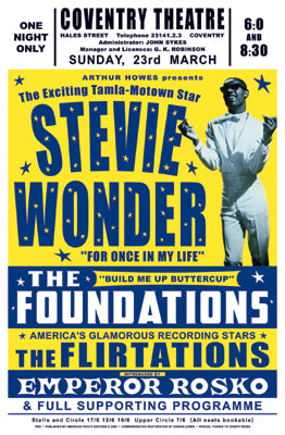 Stevie Wonder, Coventry, England, 1969 Wall Art | 23 x 15 Fine Art Print