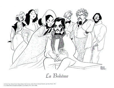 La Boheme by Al Hirschfeld | 10 x 13 Fine Art Print