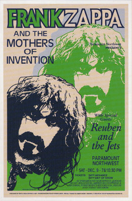 Frank Zappa, Paramount Northwest, 1972 Wall Art | 23 x 15 Fine Art Print