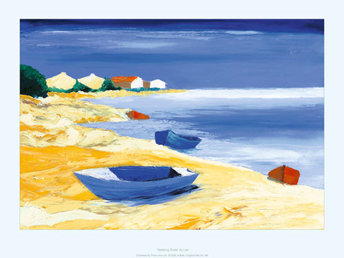 Sleeping Boats by Leo | 11.8 x 15.7 Fine Art Print