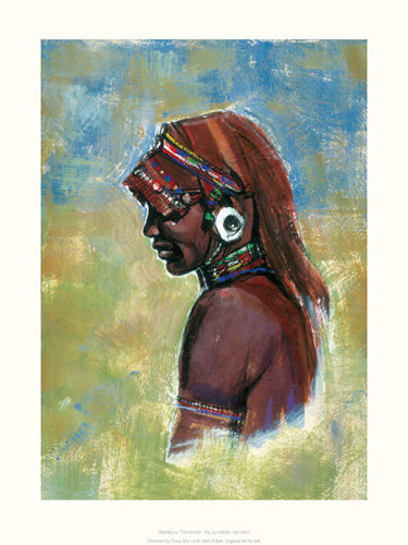 Samburu Tribesman by Jonathan Sanders | 15.7 x 11.8 Fine Art Print