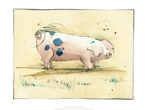 Penelope Pig by Kate Philp | 11.8 x 15.7 Fine Art Print
