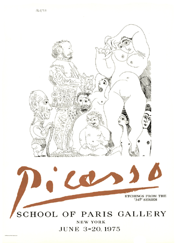 347 Series Etchings by Pablo Picasso | 30 x 22 Fine Art Print