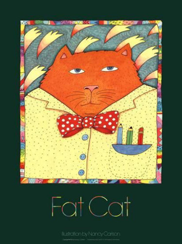 Fat Cat by Nancy Carlson | 24 x 18 Fine Art Print