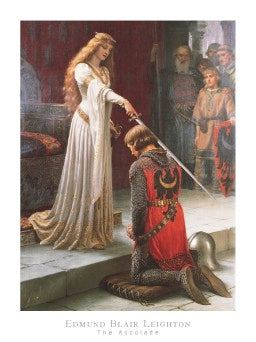 The Accolade by Edmund Blair Leighton | 32 x 24 Fine Art Print