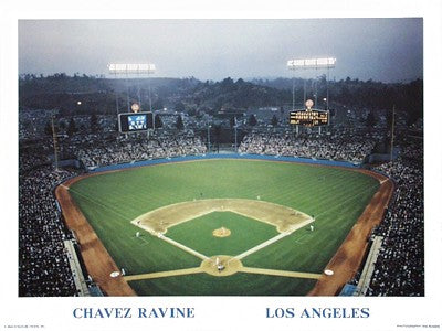 Chavez Ravine, Dodgers' Stadium by Ira Rosen | 18 x 24 Fine Art Print