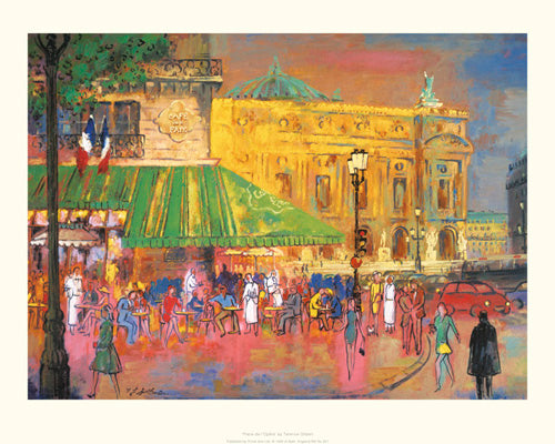 Place de l'Opera by Terence Gilbert | 15.7 x 19.7 Fine Art Print