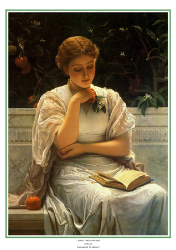 Girl Reading by Charles Edward Perugini | 23 3/8 x 16 ½ Fine Art Print