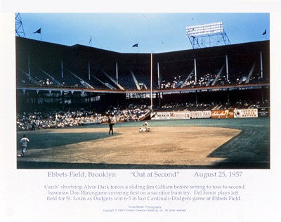 Out at Second by Vince Walsh | 11 x 14 Fine Art Print