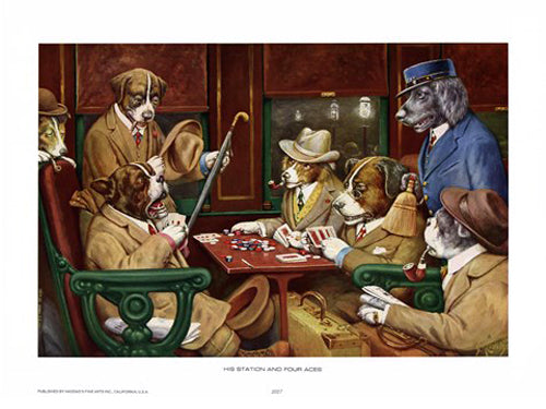 His Station and Four Aces by C.M. Coolidge | 12 x 16 Fine Art Print
